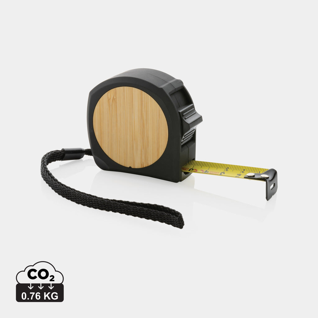 Eco-Friendly 16.4ft Recycled Plastic Bamboo Tape Measure with Lock Button