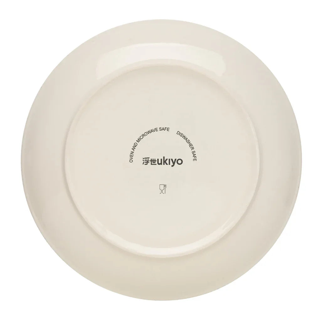 Ukiyo-Home Elegant White Ceramic Dinner Plates Set of 2: Durable, Stylish, Dishwasher Safe - Gomix Brands Outlet