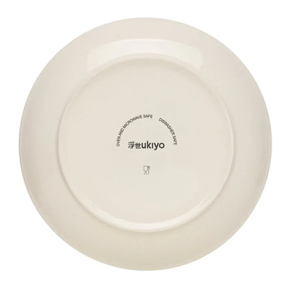 Ukiyo-Home Elegant White Ceramic Dinner Plates Set of 2: Durable, Stylish, Dishwasher Safe - Gomix Brands Outlet