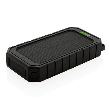 Portable 10,000mAh Solar Power Bank with 10W Wireless Charging & Flashlight