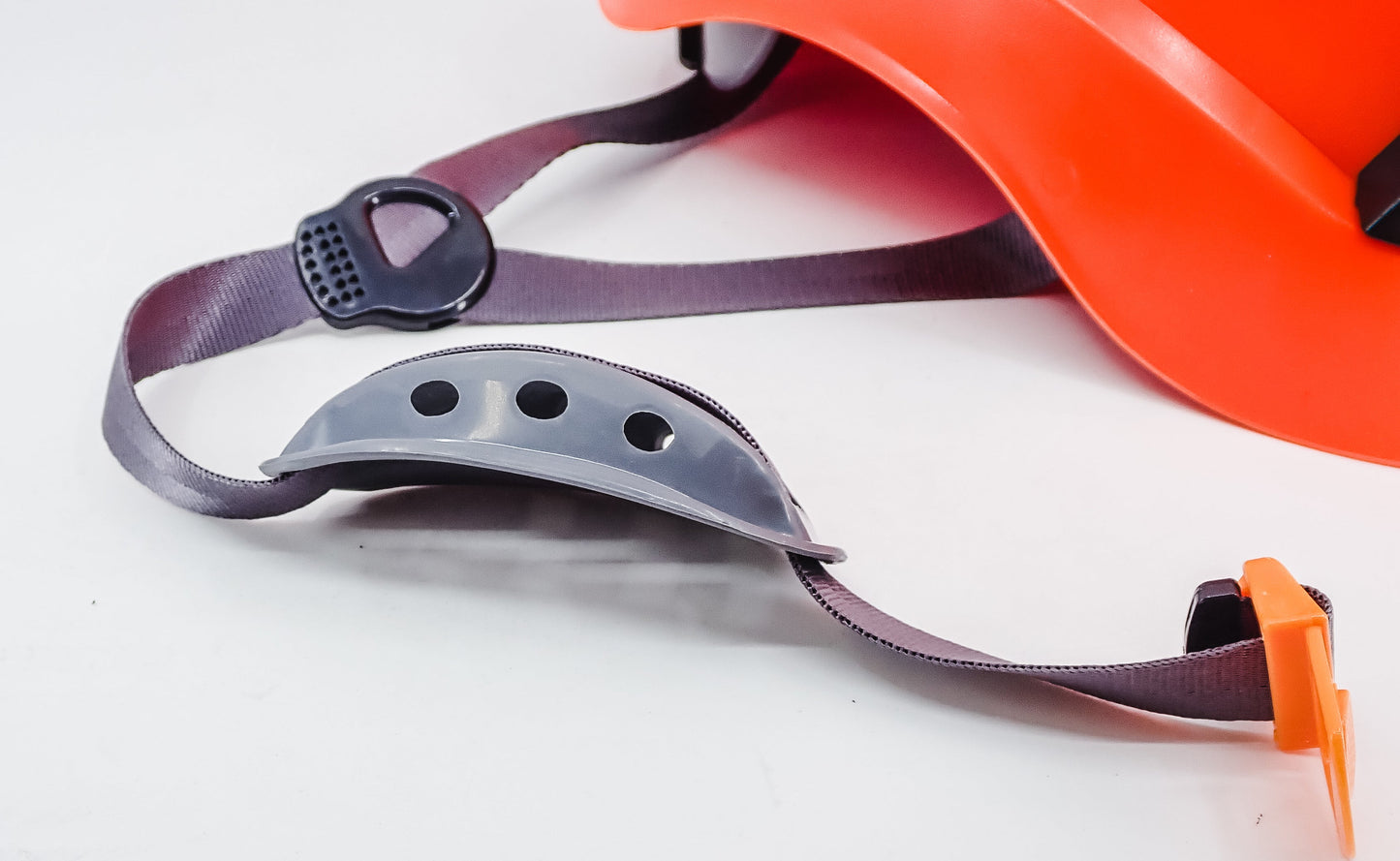 Orange Forester Brimless Arborist Climbing Helmet with Chin Strap