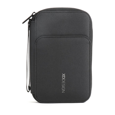 Slim RFID-Blocking Black Passport Holder with Magnet Closure
