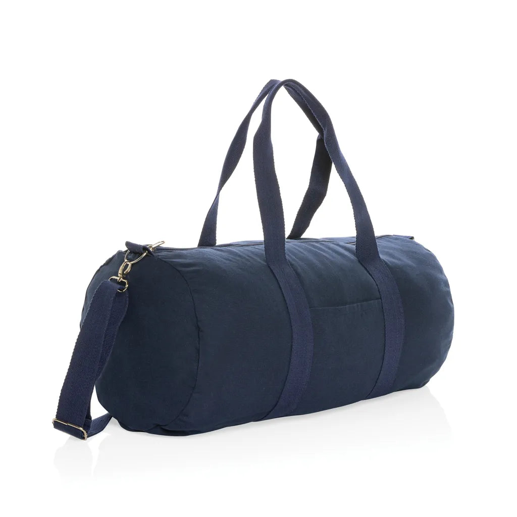 Impact Aware 285gsm Recycled Canvas Duffel Bag - Durable Navy Travel Bag