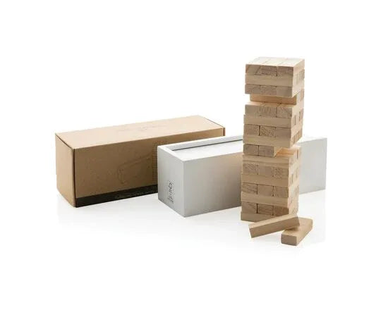 FSC Deluxe Tumbling Tower: Premium Wooden Stacking Game for Family Fun - Gomix Brands Outlet