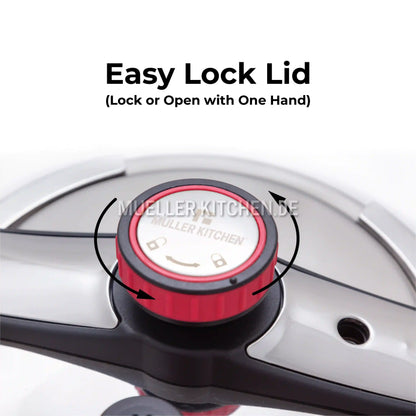 Premium 6L Stainless Steel Pressure Cooker with Dual Pressure Settings