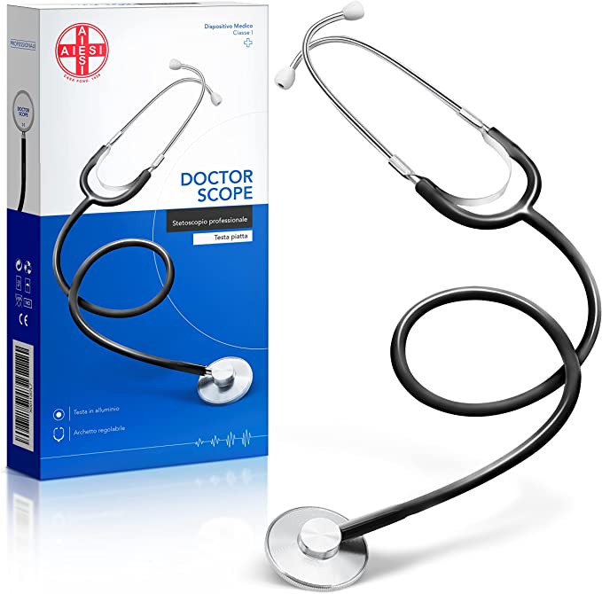 AIESI Doctor Scope Professional Flat Head Stethoscope for Adult Auscultation
