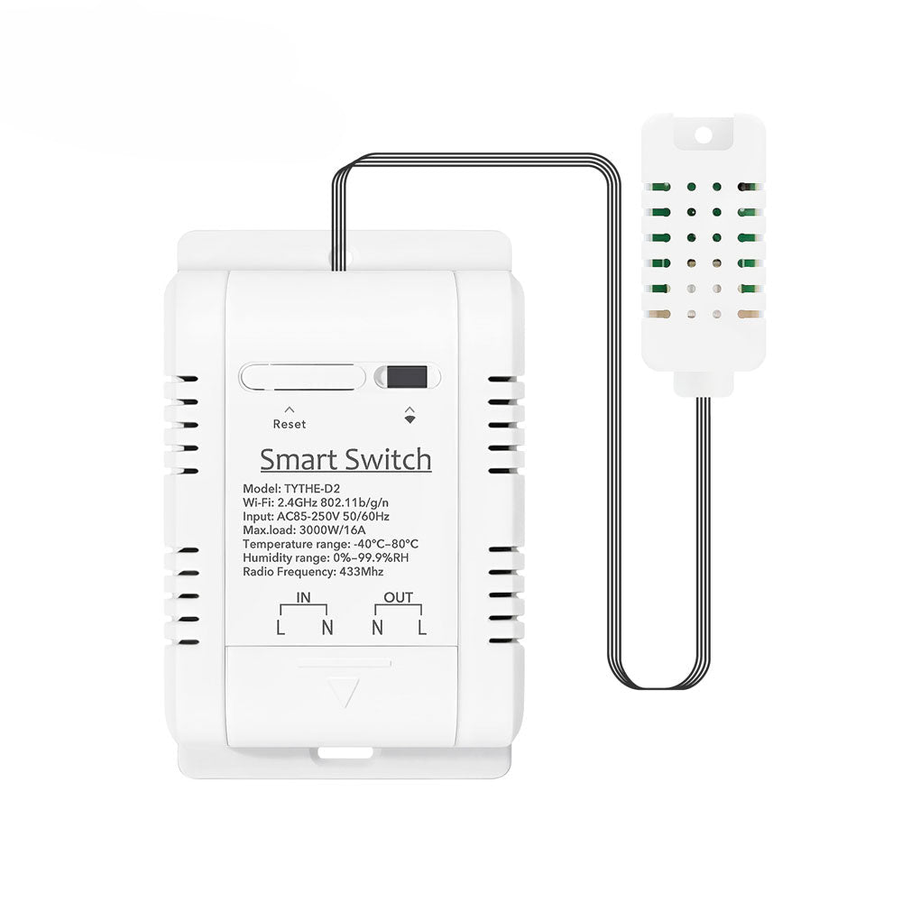Tuya Smart WiFi Temp & Humidity Switch 16A 3000W