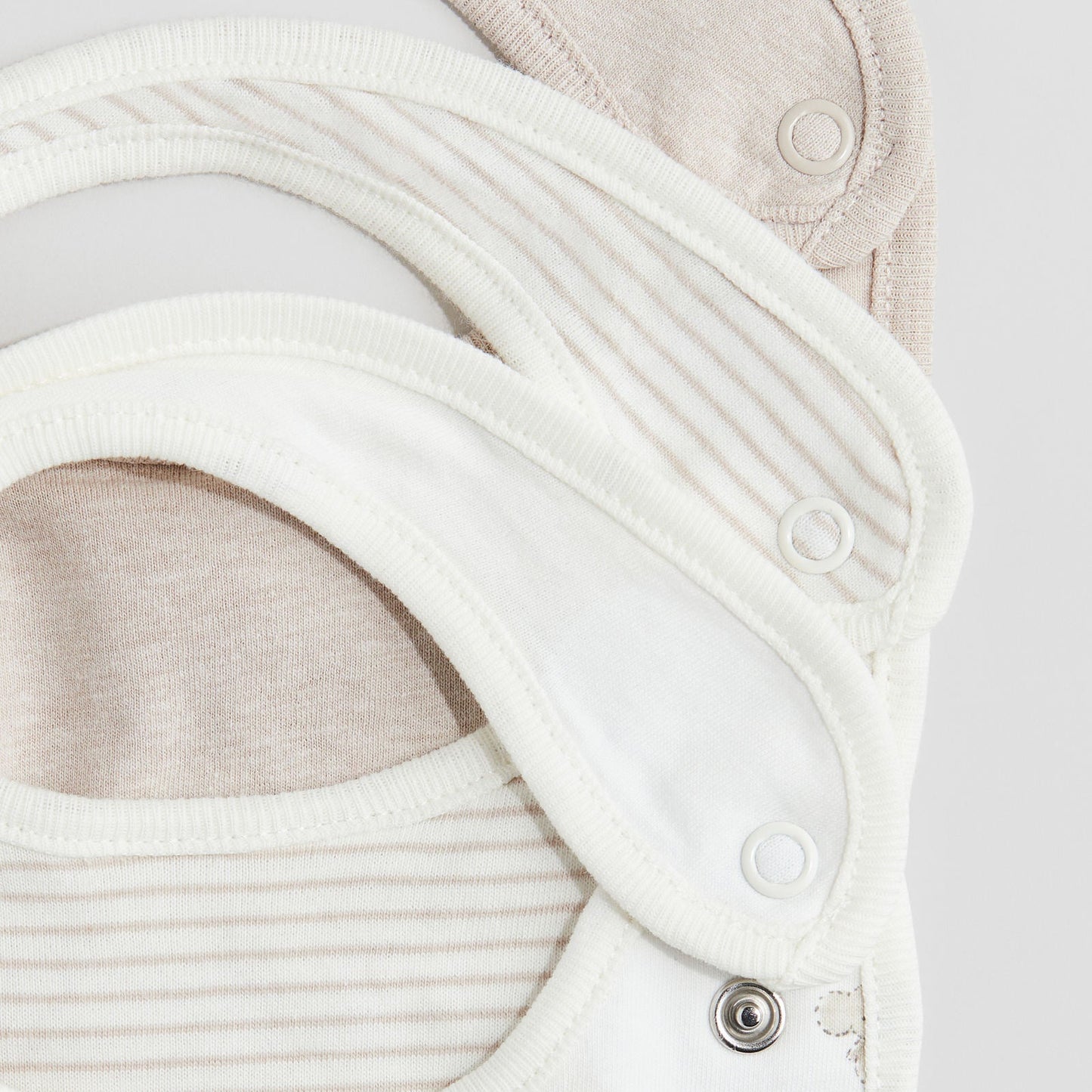 Soft Cotton Knit Baby Bibs 3-Pack with Adjustable Snap Closure for Infants