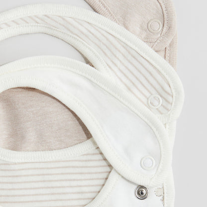 Soft Cotton Knit Baby Bibs 3-Pack with Adjustable Snap Closure for Infants