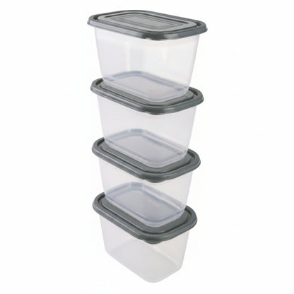 Silvercrest Food Storage Containers 4-Piece 1 L Grey