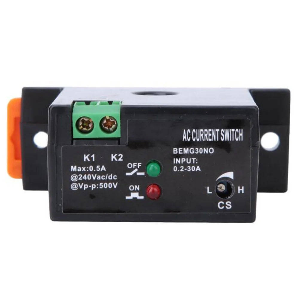 AC Current Sensor Switch, BEMG30 N/O 0.5A 240V Contact, 0.2A-30A input