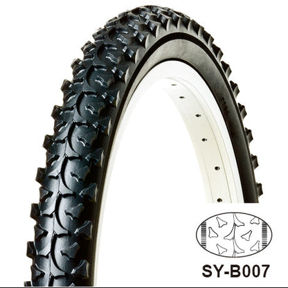 Durable SY-B007-002 Mountain Bicycle 2 Tires for All-Terrain Riding and Braking