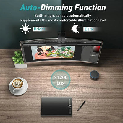 Quntis PRO+ Monitor Light Bar: Remote Control, Glare-Free, Eye Comfort - Gomix Brands Outlet