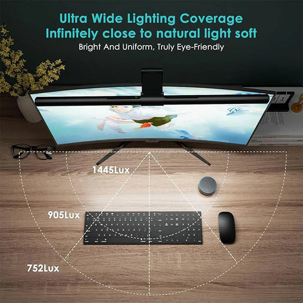 Quntis PRO+ Monitor Light Bar: Remote Control, Glare-Free, Eye Comfort - Gomix Brands Outlet
