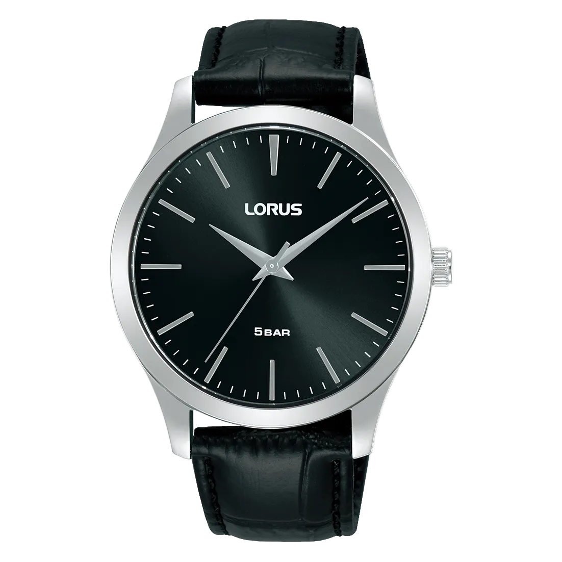 Lorus RRX71HX9 Men's Classic Quartz Leather Watch Black