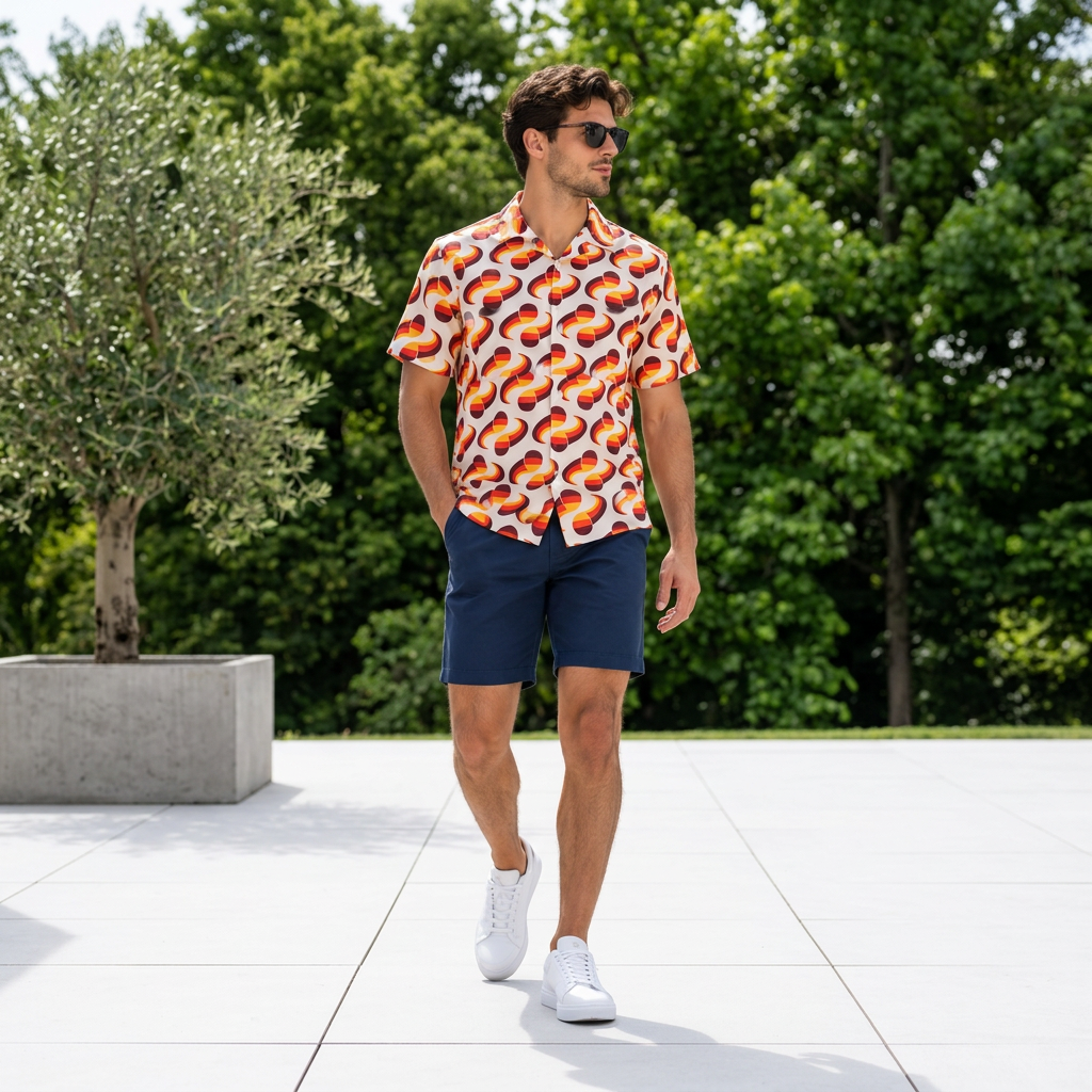 EURO2024 Men's  Button-Down Shirt