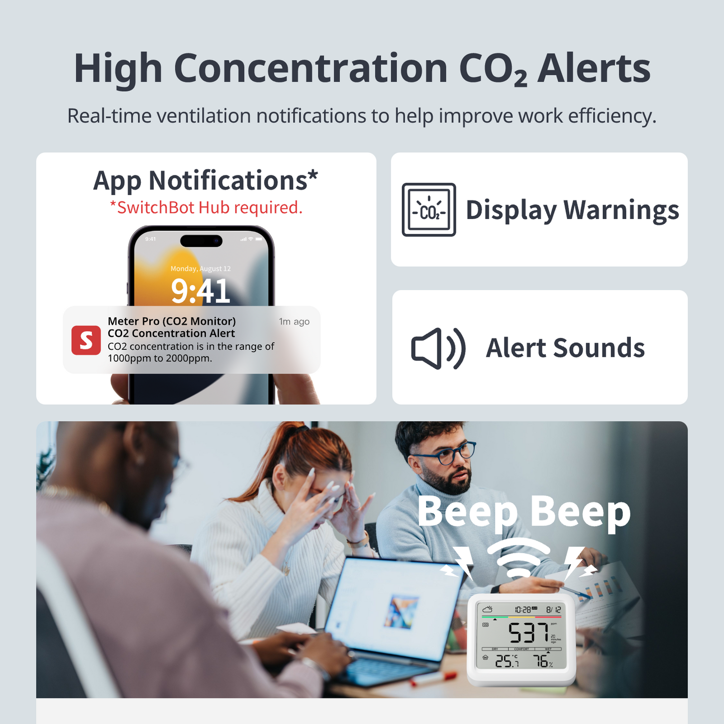 SwitchBot Meter Pro 5-in-1 CO2 Air Quality Monitor