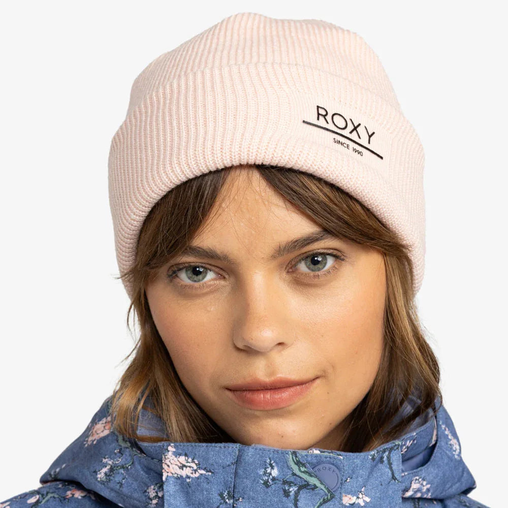 Roxy Folker Pink Beanie Double‑Layer Acrylic Winter Hat - Gomix Brands Outlet