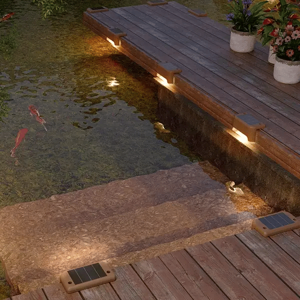 Gigalumi Horizontal Solar Deck Lights Set IP44 Waterproof - 12Pack