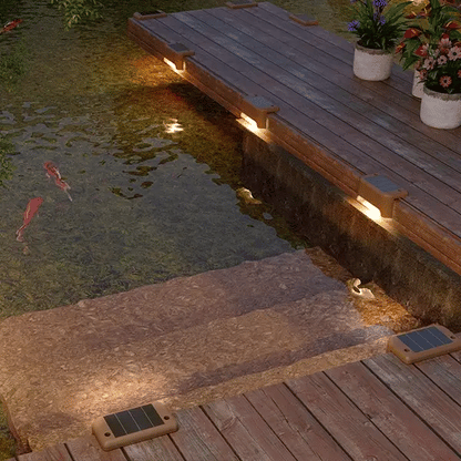Gigalumi Horizontal Solar Deck Lights Set IP44 Waterproof - 12Pack