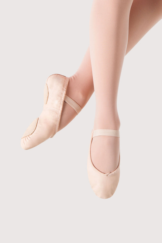 Bloch Prolite II Leather Girls Ballet Flat Pink Split Sole
