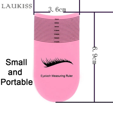 Portable Pink Soft Eyelash Length Measuring Ruler 5-10pcs