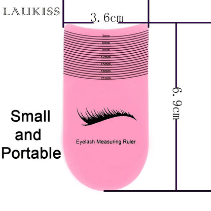Portable Pink Soft Eyelash Length Measuring Ruler 5-10pcs