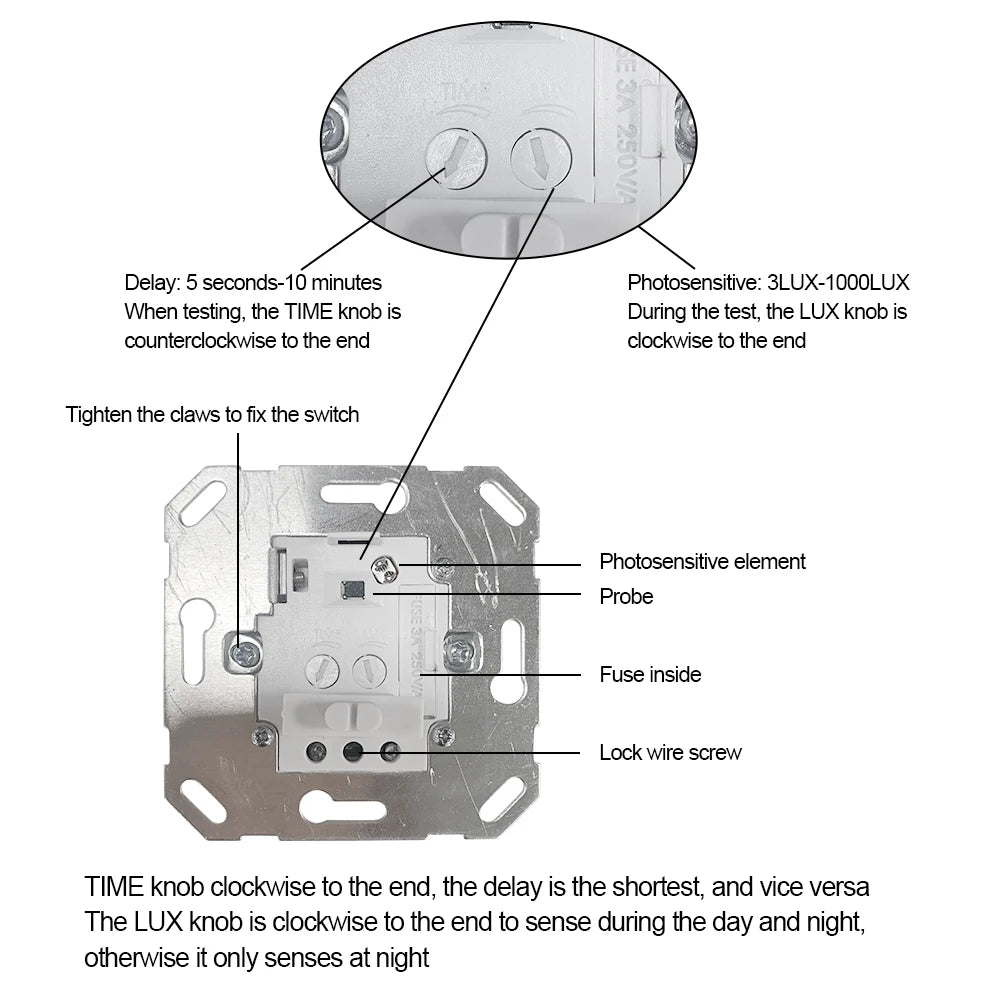Smart PIR Motion Sensor Switch AC 110V-240V