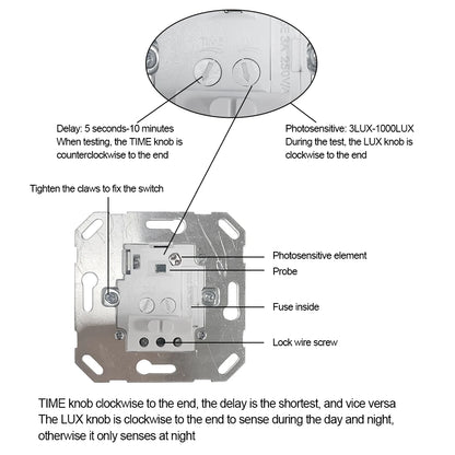 Smart PIR Motion Sensor Switch AC 110V-240V