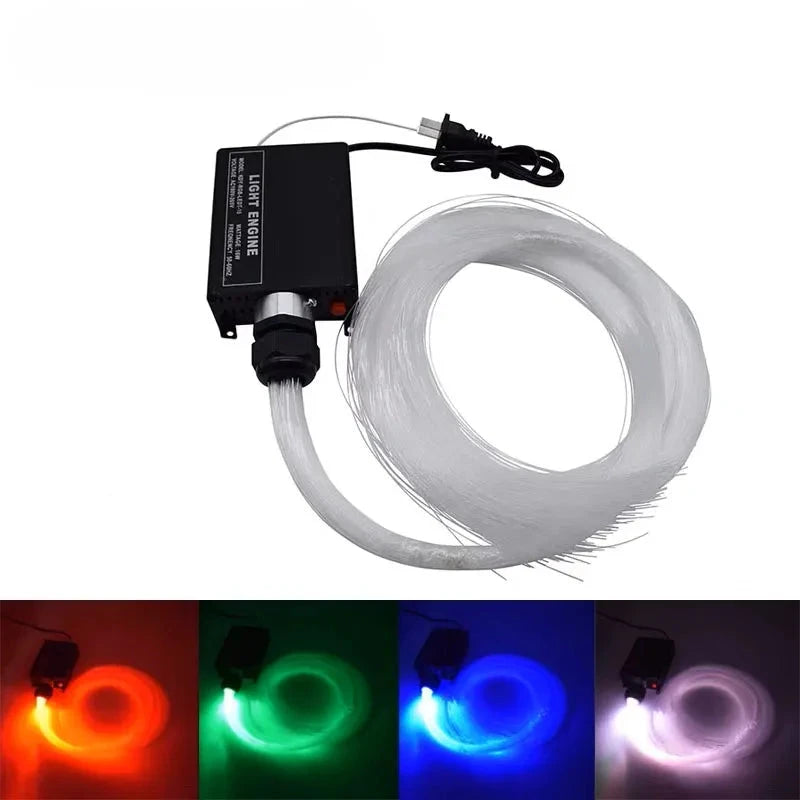 16W RGB LED Fiber Optic Light Engine with 24-Key RF Remote