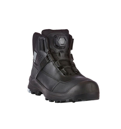 S3 Sawato Mid Safety Boots: Steel Toe, Puncture-Resistant, BOA® Fit, Black/Silver
