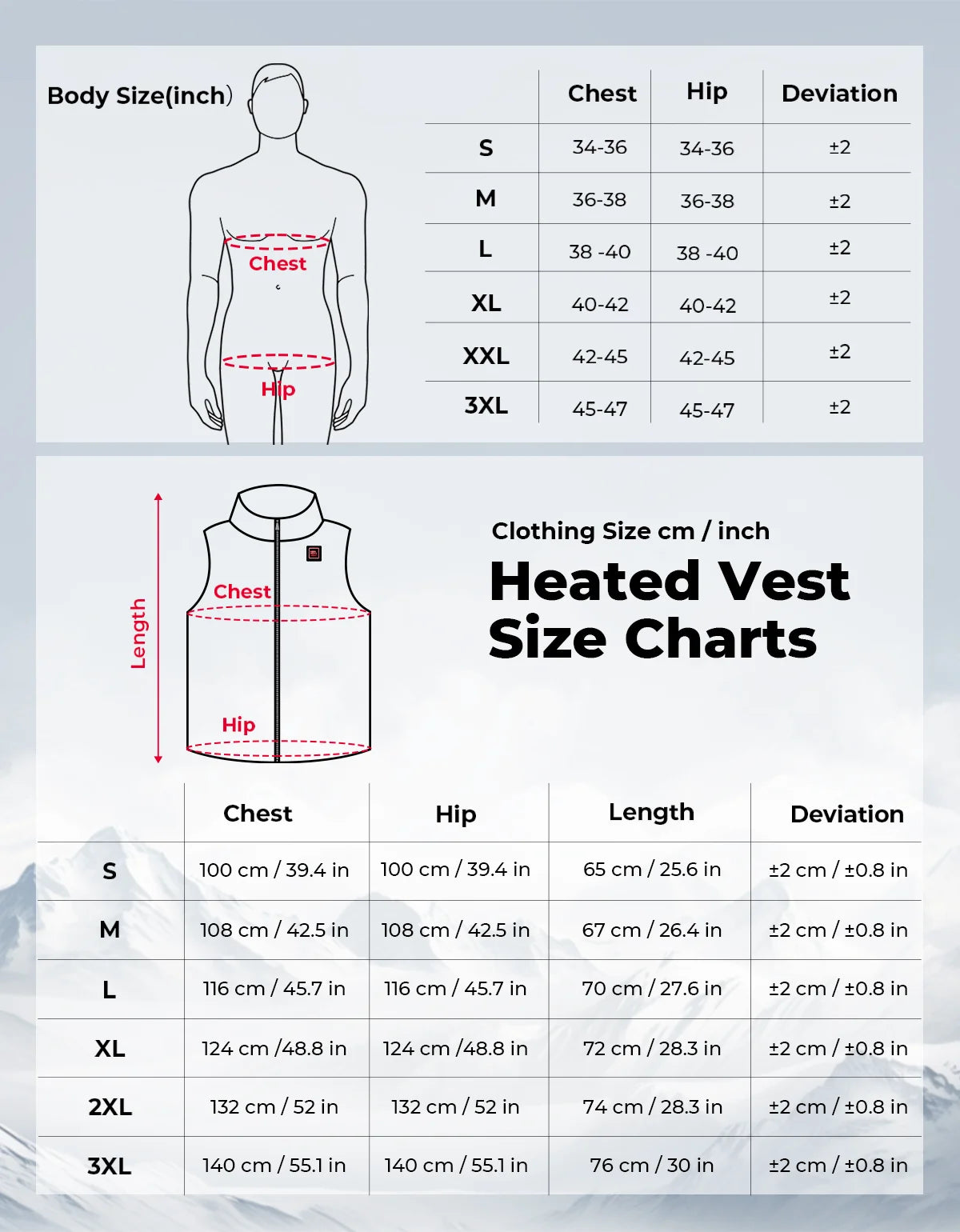 KEMiMOTO Heated Vest with 10000mAh Battery, 6-Zone Warmth