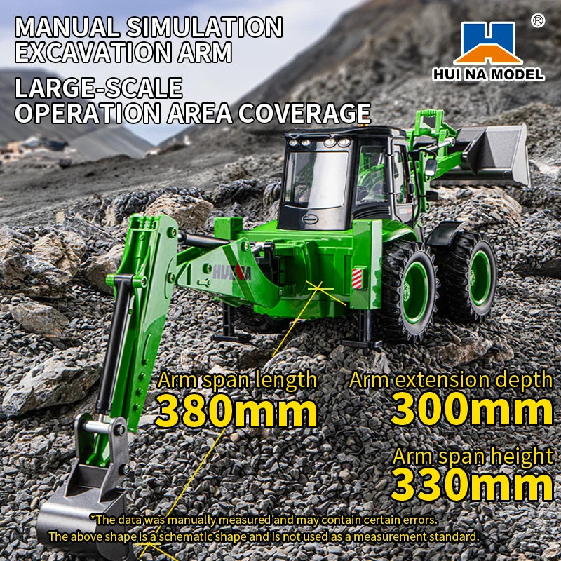 Huina 1579 9-Channel RC Bidirectional Excavator Remote Control Forklift Engineering Vehicle