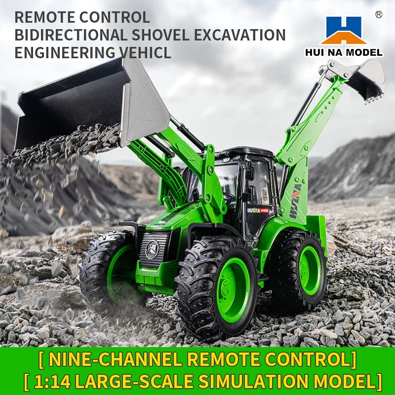 Huina 1579 9-Channel RC Bidirectional Excavator Remote Control Forklift Engineering Vehicle