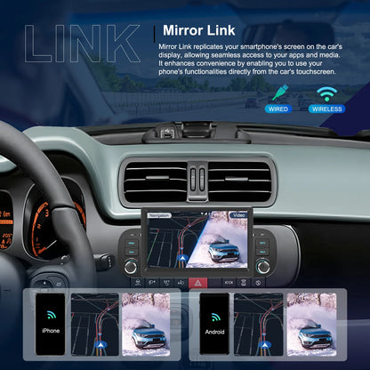 CAMECHO 2+64G Android 13 Car Radio for Fiat Panda 2013-2020