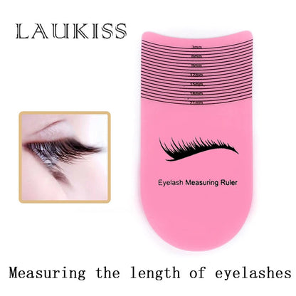 Portable Pink Soft Eyelash Length Measuring Ruler 5-10pcs