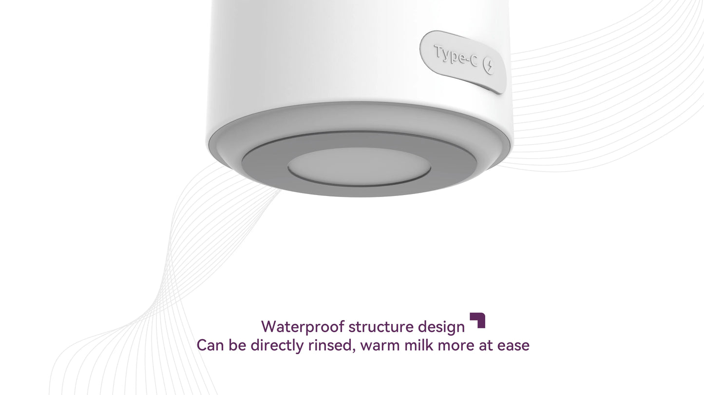 Portable Baby Milk Warmer with Digital Display, Fast Heating, BPA-Free