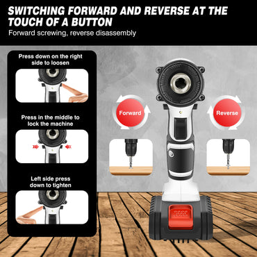 DayPlus 21V Cordless Drill Set with 2 Batteries
