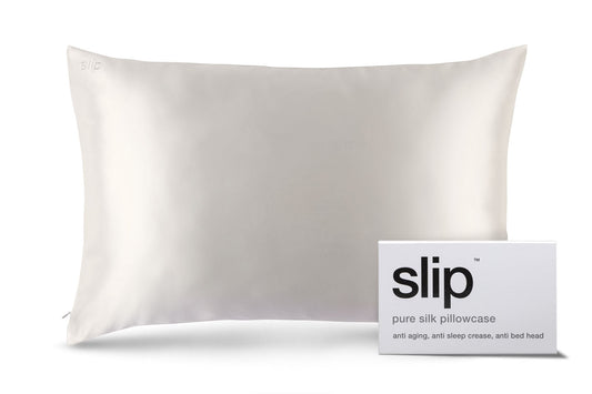 Luxury White Queen Zippered Silk Pillowcase – Anti-Aging Sleep Care