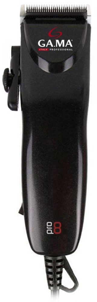 Gama SM1301 PRO8 Professional Hair Trimmer: Corded, Adjustable, Precision Blade, Black