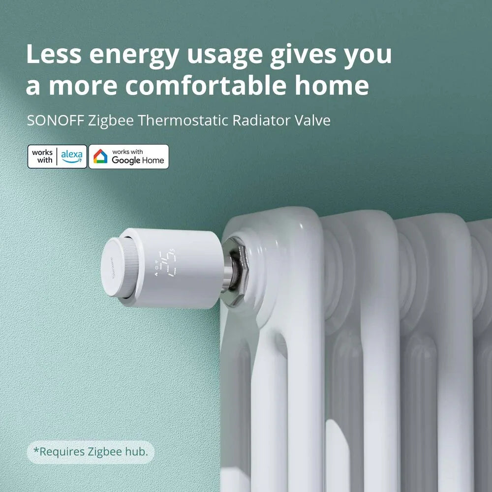 SONOFF Zigbee Smart Thermostatic Radiator Valve TRVZB for Energy Saving - Gomix Brands Outlet