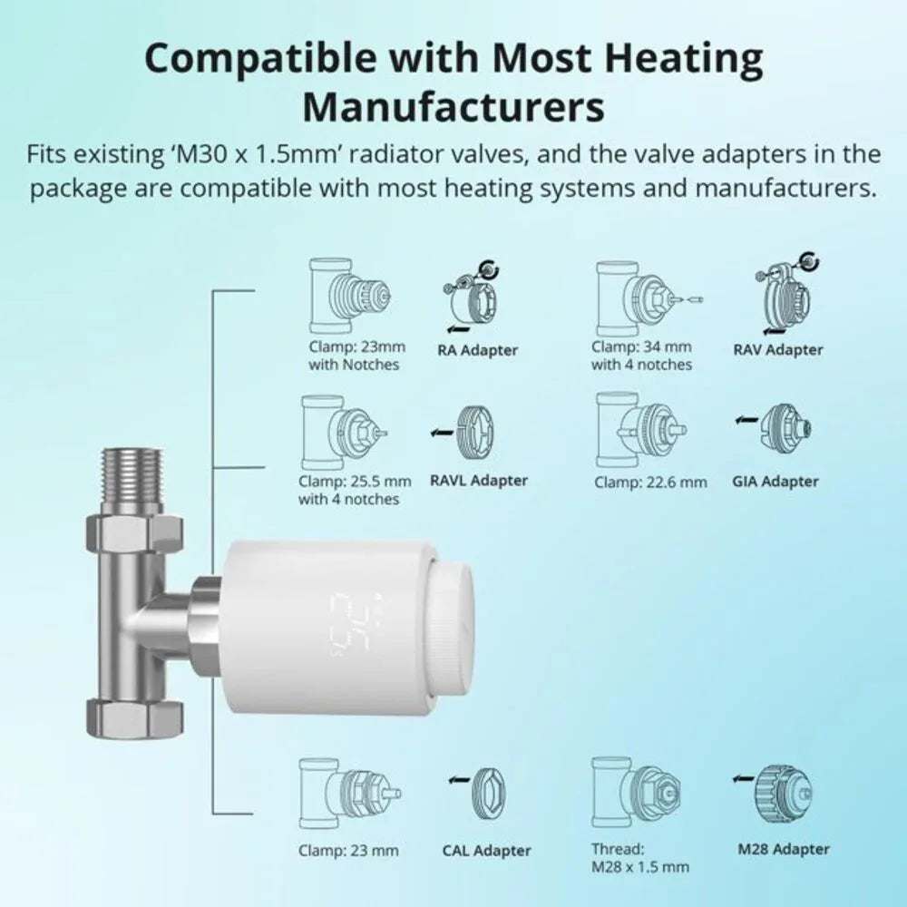 SONOFF Zigbee Smart Thermostatic Radiator Valve TRVZB for Energy Saving - Gomix Brands Outlet