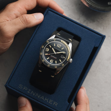 Fleuss Sand Grey Automatic Dive Watch with Leather Strap