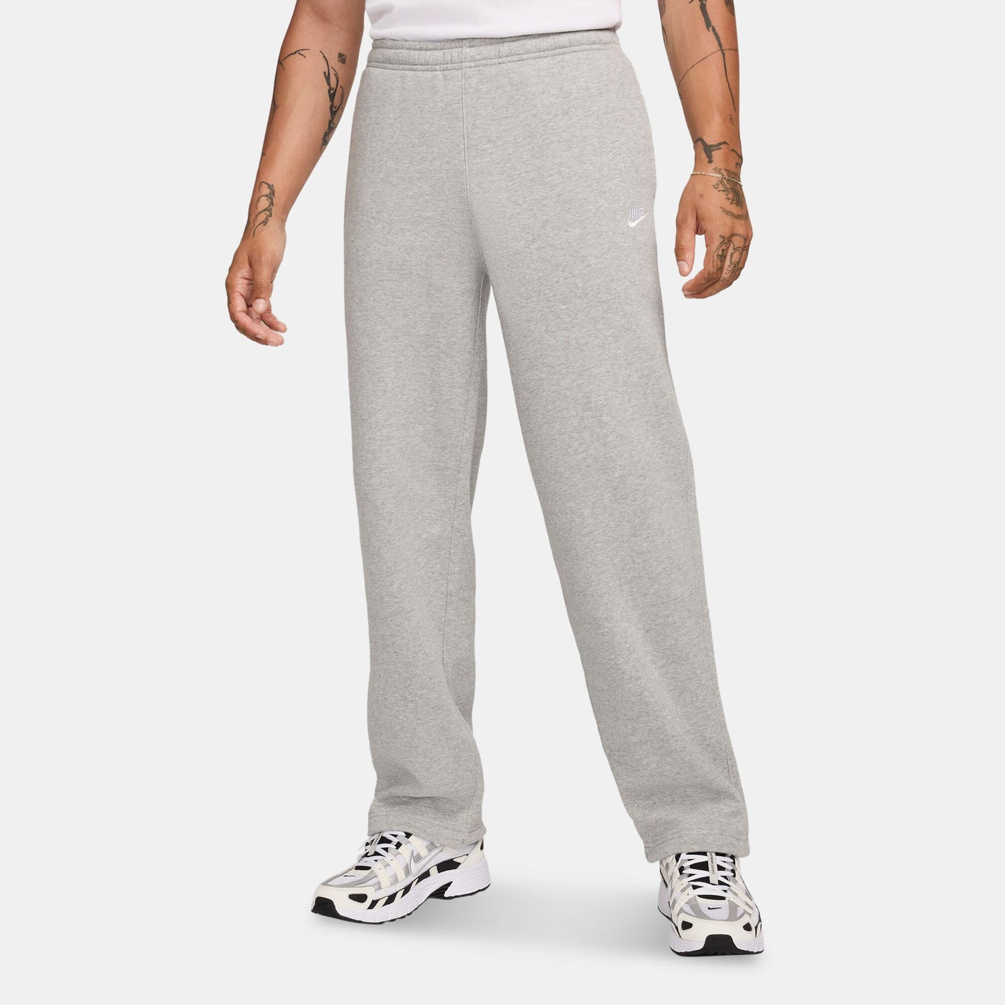 Nike Men's Club Fleece Bungee Pants Grey: Comfortable Adjustable Fit Joggers