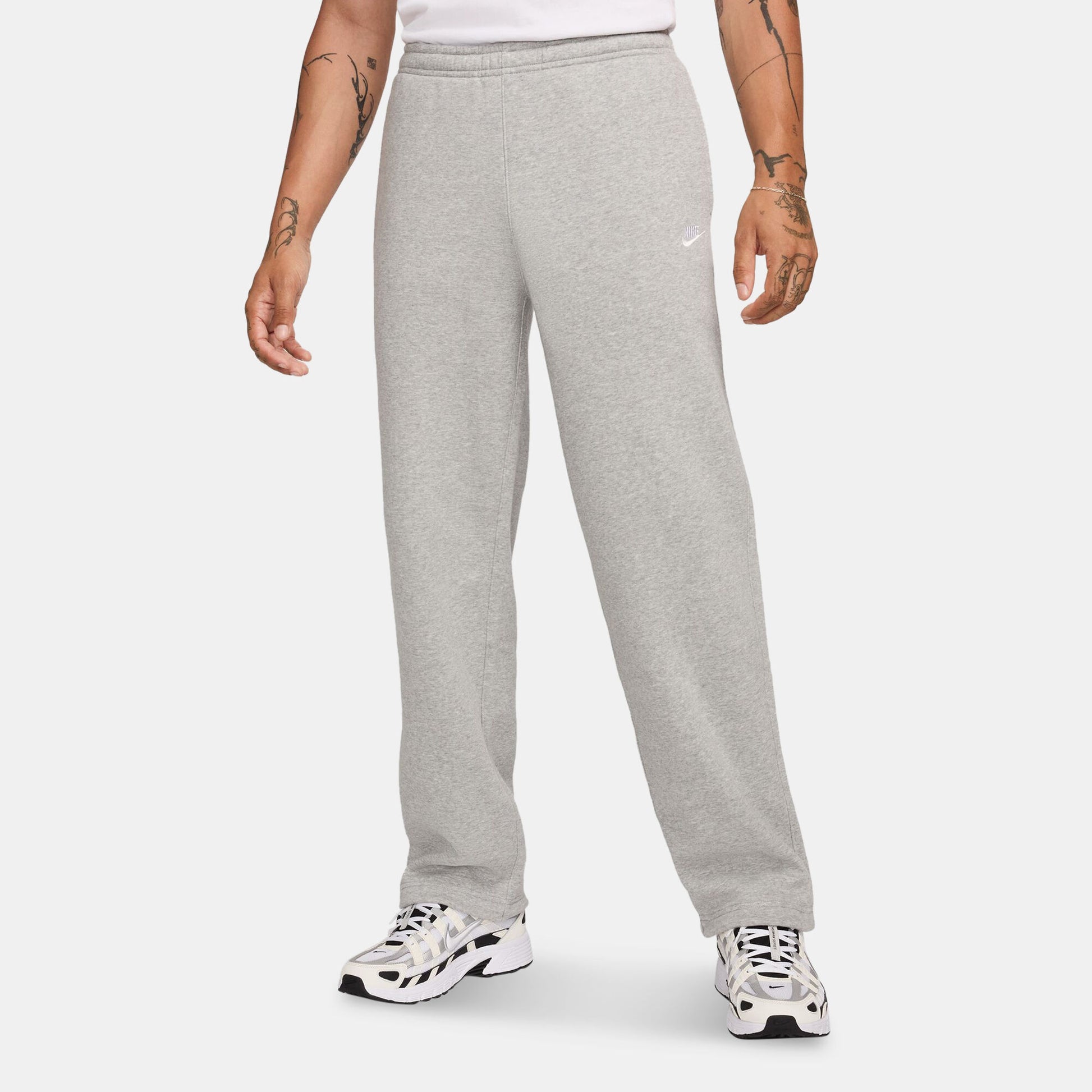 Nike Men's Club Fleece Bungee Pants Grey: Comfortable Adjustable Fit Joggers