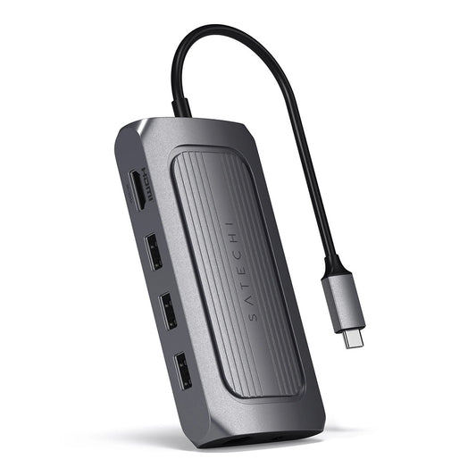 Satechi USB4 Multiport Adapter: 8K HDMI, 100W PD, Gigabit Ethernet, 10Gbps USB Hub