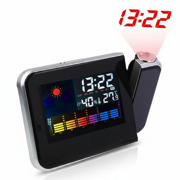 8190 Laser Electronic Color Screen Calendar, Clock Alarm, Weather Station LCD