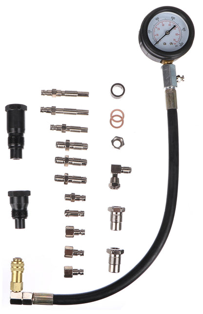 Professional Diesel Engine Cylinder Pressure Tester Kit, 21-Piece 0-1015 PSI Gauge Set
