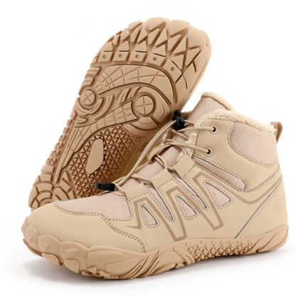 SafariTrek® High‑Top Barefoot Boots with Waterproof Soft‑Fleece Lining