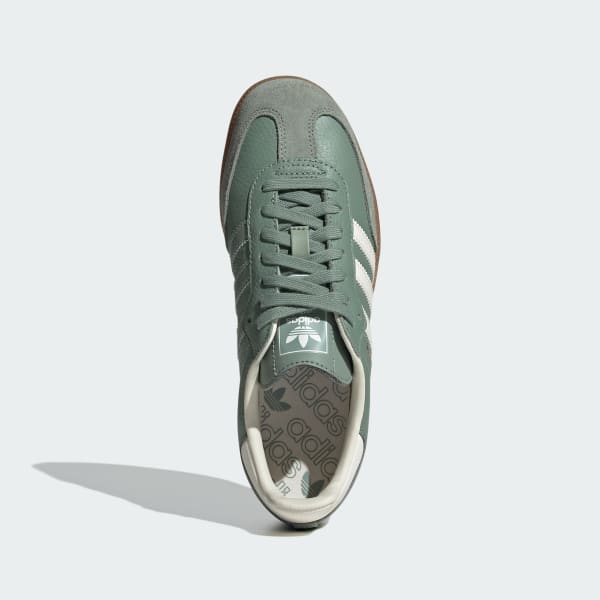 Adidas Samba OG Green Leather Sneaker with Gum Sole
